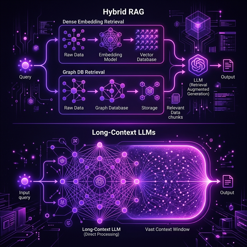 Beyond Vector Search: Hybrid RAG Architectures for Million-Token Context Windows